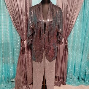 Silver Sequin Blazer and Pants